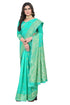 VasthrlayWomen's Firozi Kanchipuram Saree