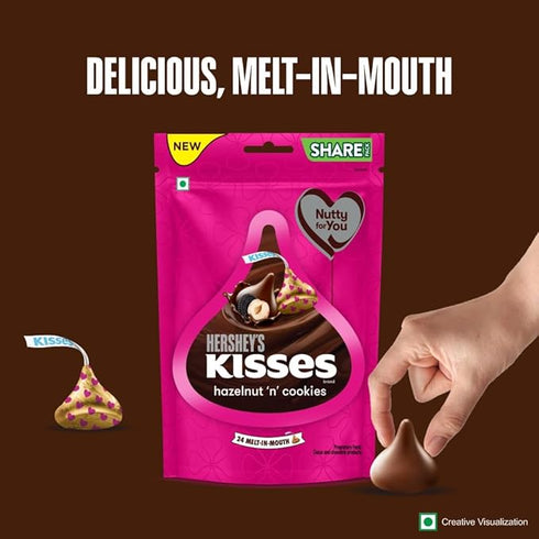 HERSHEY'S Kisses Hazelnut 'N' Chocolate Cookies