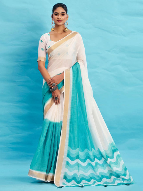 Vasthrlay Printed Unstitched Blouse Ethnic Wear