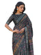 Vasthrlay Womens Printed Unstitched Dark Green Saree