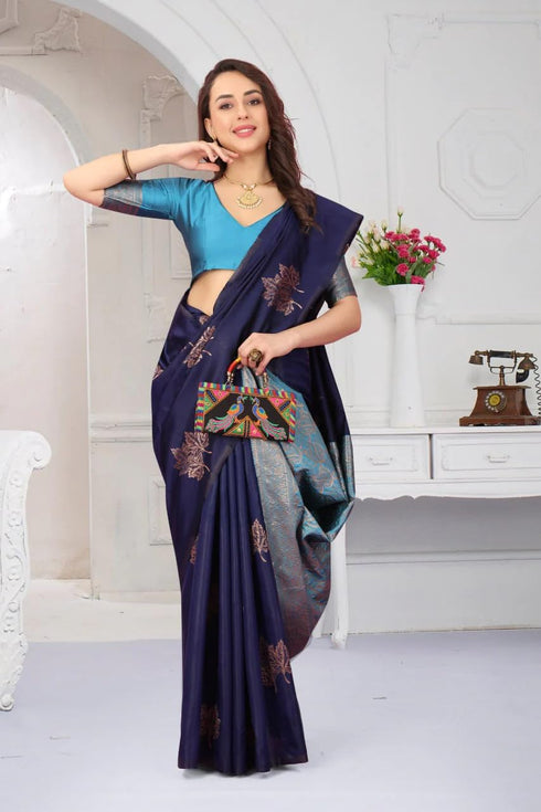 Vasthrlay Banarasi Unstitched Saree