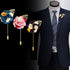 Yellow Chimes Leaf Lapel Pin for Men and Boys