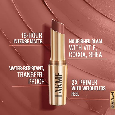 Lakme 9TO5 Primer + Matte Lip Color MP9 Nude Touch