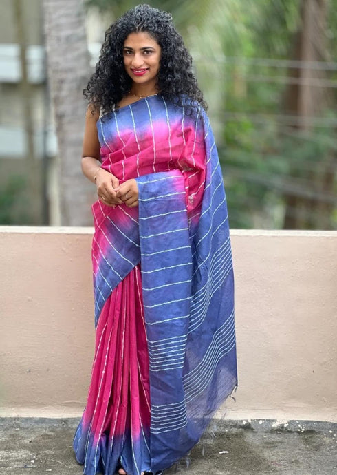 Vasthrlay Pink Handloom Saree