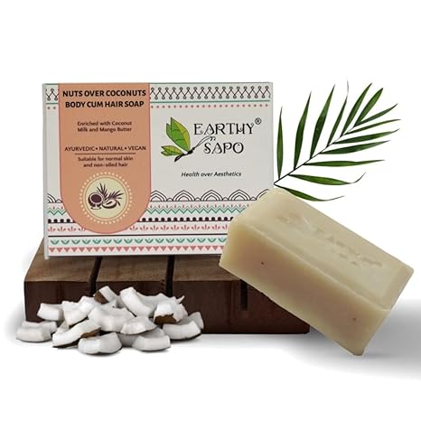 Earthy Sapo Handmade Nuts Over Coconuts Body and Hair Soap