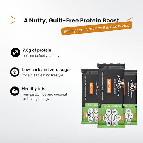 Kilobeaters Pistachio | Coconut Protein Whey Bars