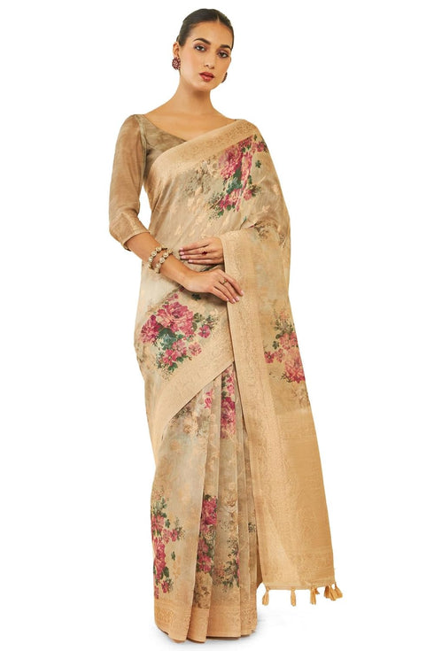 Vasthrlay Tussar Floral Designs