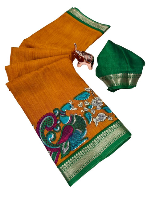Vasthrlay Kalamkari Saree Print