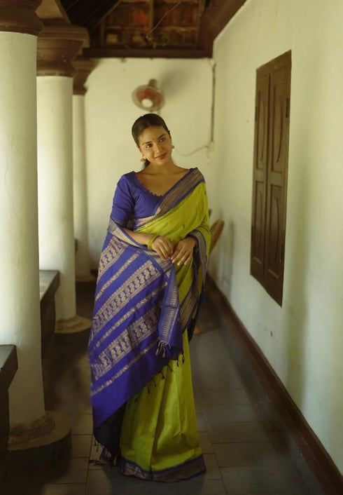 Vasthrlay Black Kanjivaram Traditional Saree