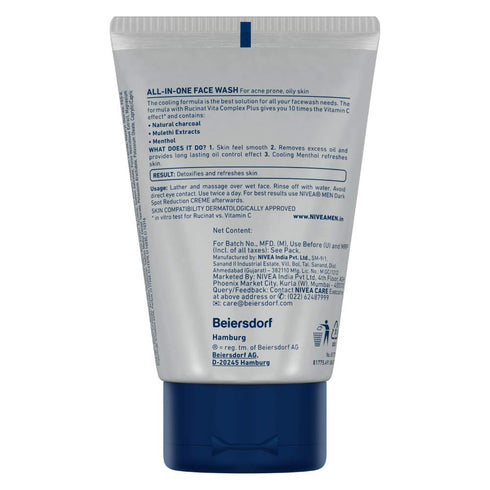 Nivea All in 1 Charcoal Face Wash