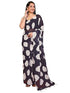 Vasthrlay Multicolour Floral Printed Gerogette Saree With Zari Pallu And Unstitched Blouse Piece