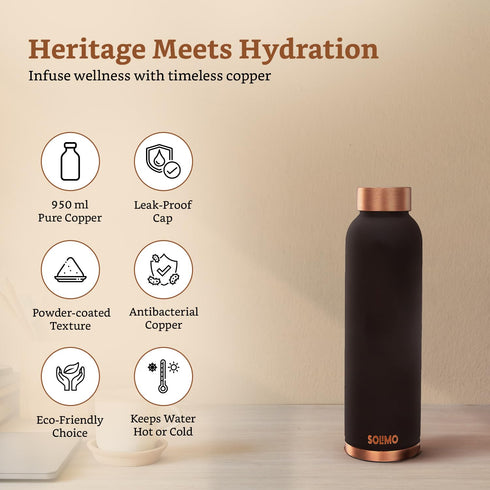Copper Leak-Proof Powder Coating Bottles | 950 ml