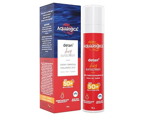 Aqualogica Detan+ Dewy Lightweight Sunscreen with SPF 50+