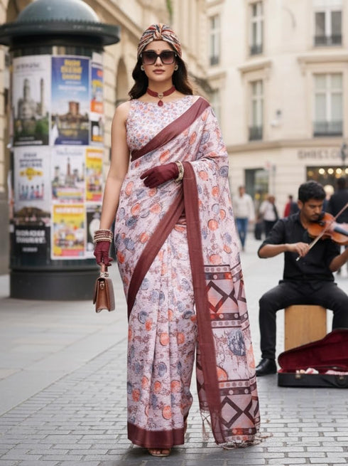 Vasthrlay Orange Traditional Az Ys Pushpa Ethnic Wear