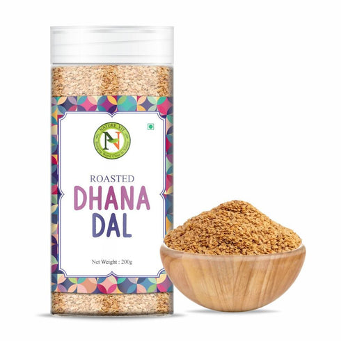 NatureVit Roasted Dhana Dal Mukhwas Premium Split Coriander Seeds Mouth Freshener