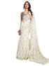 Vasthrlay Womens Printed Unstitched White Saree