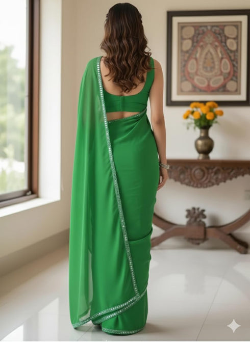 Vasthrlay Georgette Unstitched Ethnic Wear
