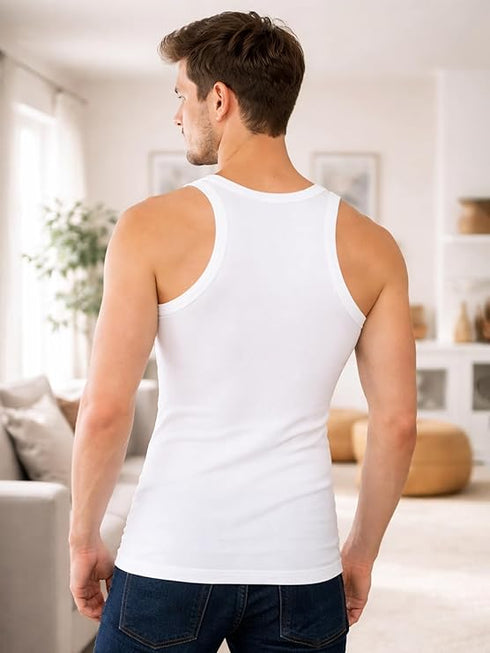 Lux Cozi Cotton Men's Solid Vest 2XL