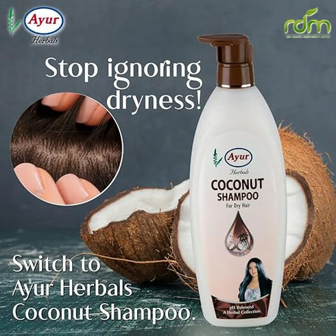 Ayur Herbals Coconut Shampoo For Dry Hair - 500 ml