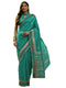 Vasthrlay Banarasi Weaving Unstitched Teal Saree