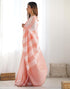 Vasthrlay Embroidery Scalloped Unstitched Off White Saree