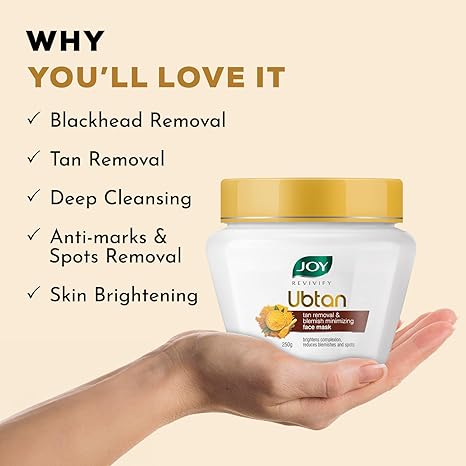 Joy Revivify Ubtan Tan Removal And Blemish Minimising Face Mask