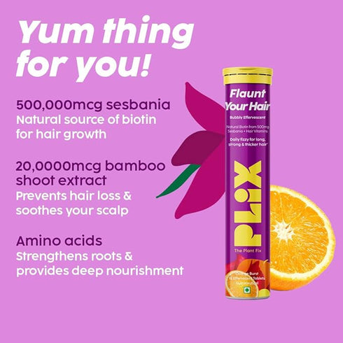 Plix Flaunt Your Hair Effervescent TabletOrange Burst 15 Effervescent Tablet Each
