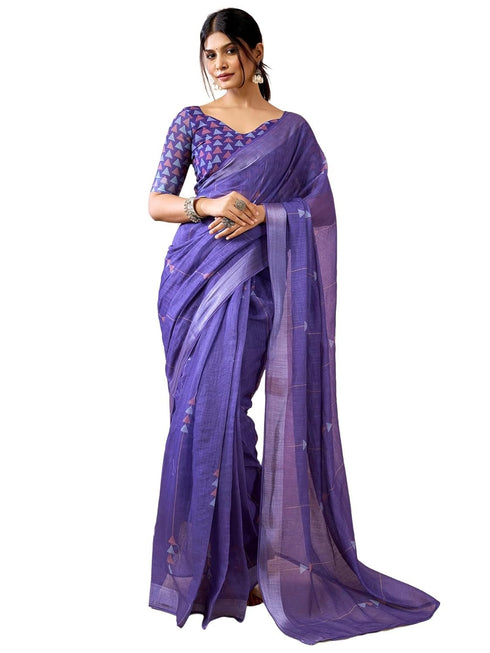 Vasthrlay Embroidery Scalloped Orange Saree