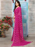 Vasthrlay Georgette Printed Unstitched Maroon Saree