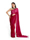 Vasthrlay Georgette Printed Unstitched Turquoise Saree