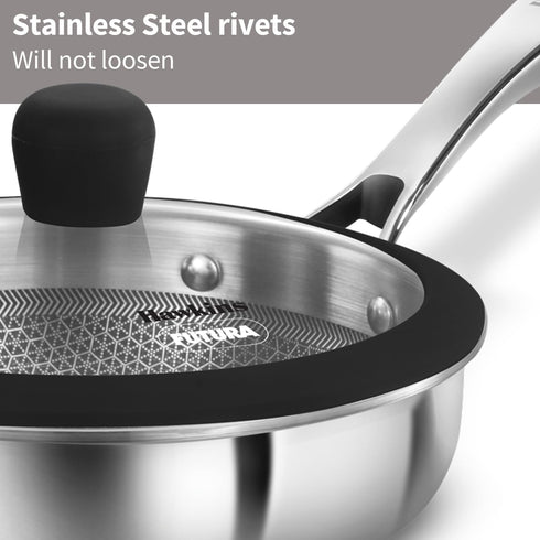Hawkins 18 cm Triply Stainless Steel Pro Frying Pan