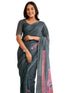 Vasthrlay Womens Printed Unstitched Dusty Pink Saree
