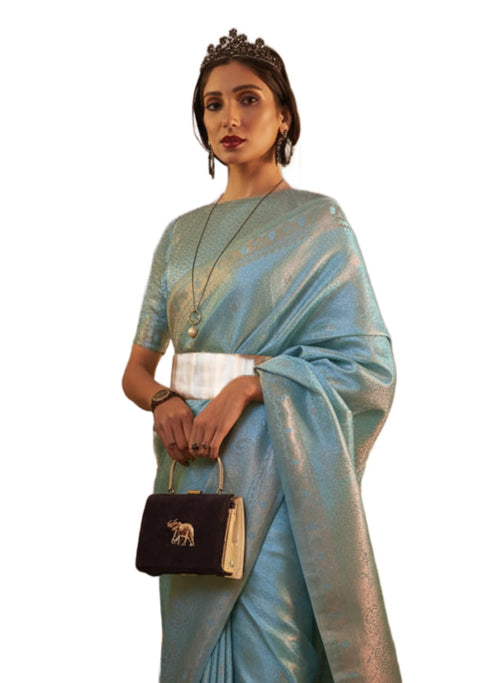 Vasthrlay Banarasi Unstitched Saree