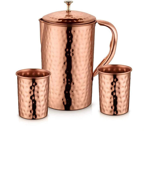 copper Water Jug With 2 Glass
