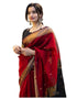 Vasthrlay Womens Jacquard Unstitched Black Saree
