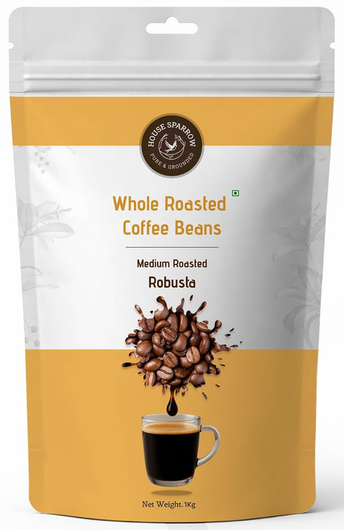 House Sparrow Whole Roasted Robusta Coffee Beans 1kg