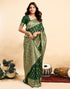 Vasthrlay Jacquard Kanjivaram Unstitched Light Green Saree