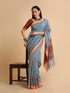 Vasthrlay Handloom Embroidered Apricot Saree