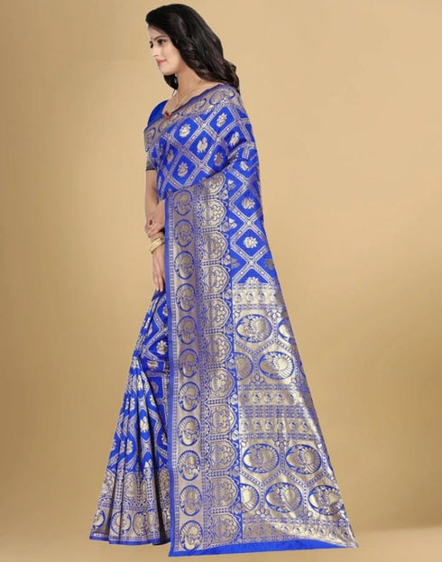 Vasthrlay Banarasi Traditional Unstitched Saree