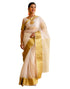Vasthrlay Special Weaving Unstitched Off White Saree