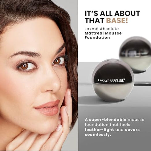 Lakme Absolute Skin Natural Mousse Mattreal Foundation | Medium Caramel