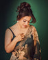 Vasthrlay Georgette Printed Unstitched Sequence Black Free Ethnic Wear