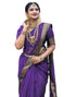 Vasthrlay Womens Jacquard Unstitched Lavender Saree