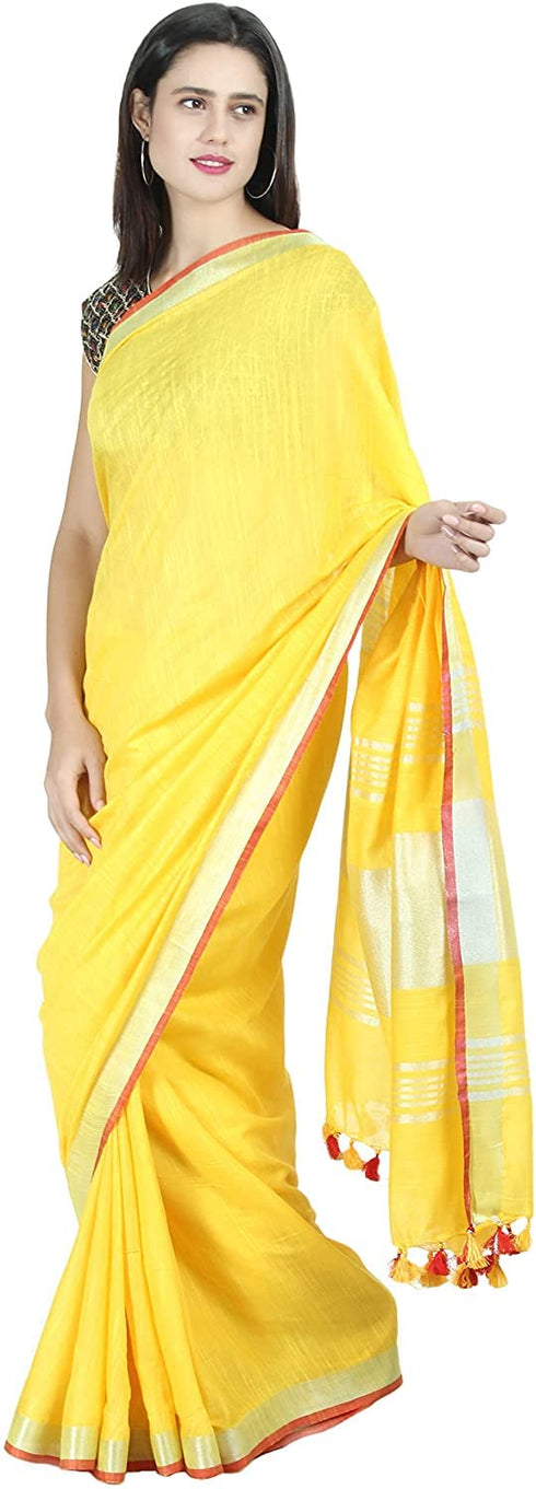 Vasthrlay Handloom Summer Contrast Vibrant Green