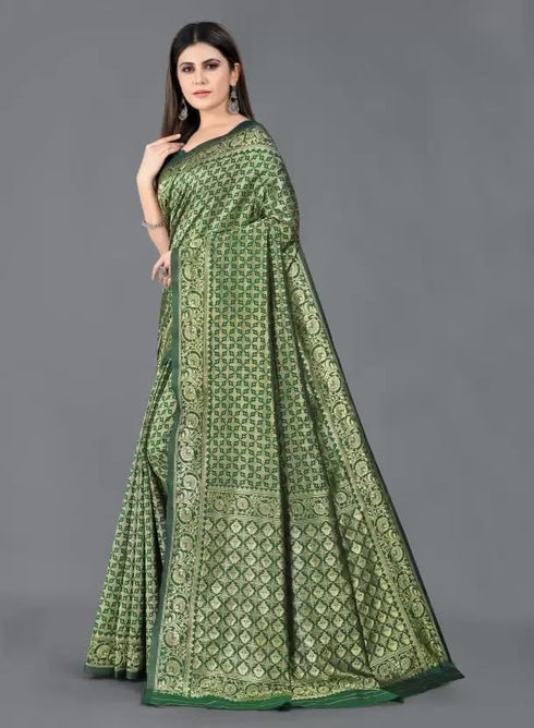 Vasthrlay Kanjivaram Unstitched Saree