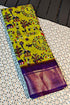 Vasthrlay White Sequins Unstitched Saree