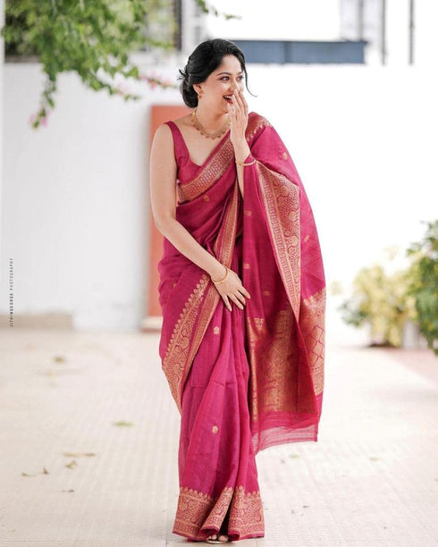Vasthrlay Banarasi Unstitched Saree