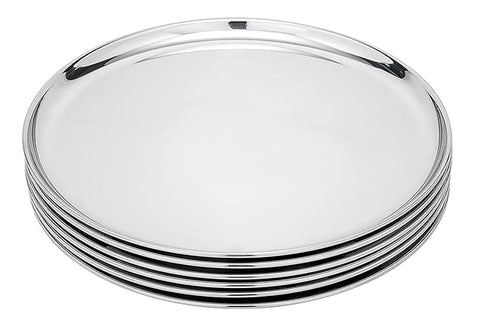 Stainless Steel Dinner Plate Set of 2 Pieces