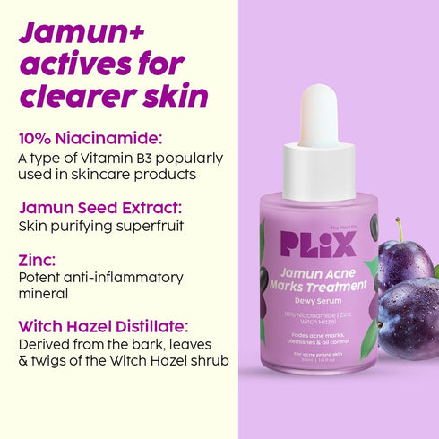 PLIX THE PLANT FIX Jamun Cleanser & 10% Niacinamide Acid Serum Combo