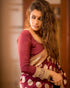 Vasthrlay Maroon Kanjivaram Saree